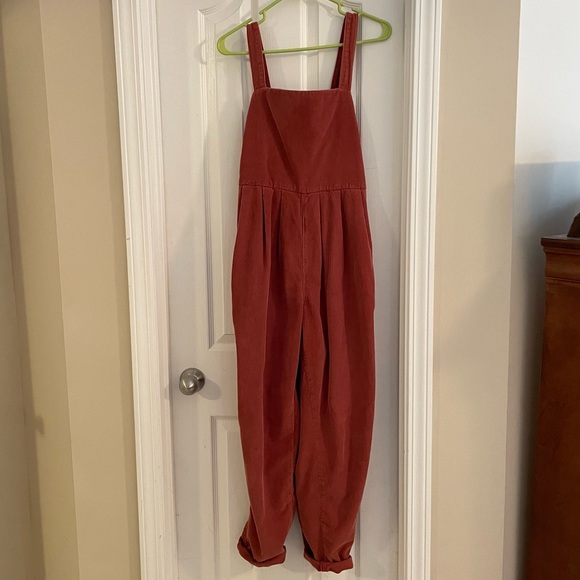 Free People Rust Terra Cotta Josephine Corduroy Overalls - Picture 8 of 9